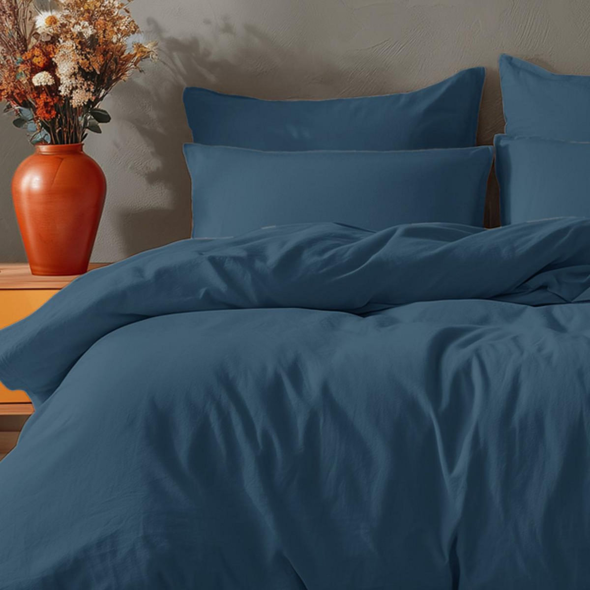 Sensei Maison Parure housse de couette avec 2 taies 65x65 cm en coton STUDIO