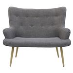 The Home Deco Factory Canapé scandinave en tissu Helsinki. Coloris disponibles : Gris