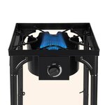 INTEC Réchaud Gaz 4 pieds 4.5KW Modulable 3 Hauteurs - Cuisine Extérieure Dimensions 40 x 40 x H78cm Allumage Piezo