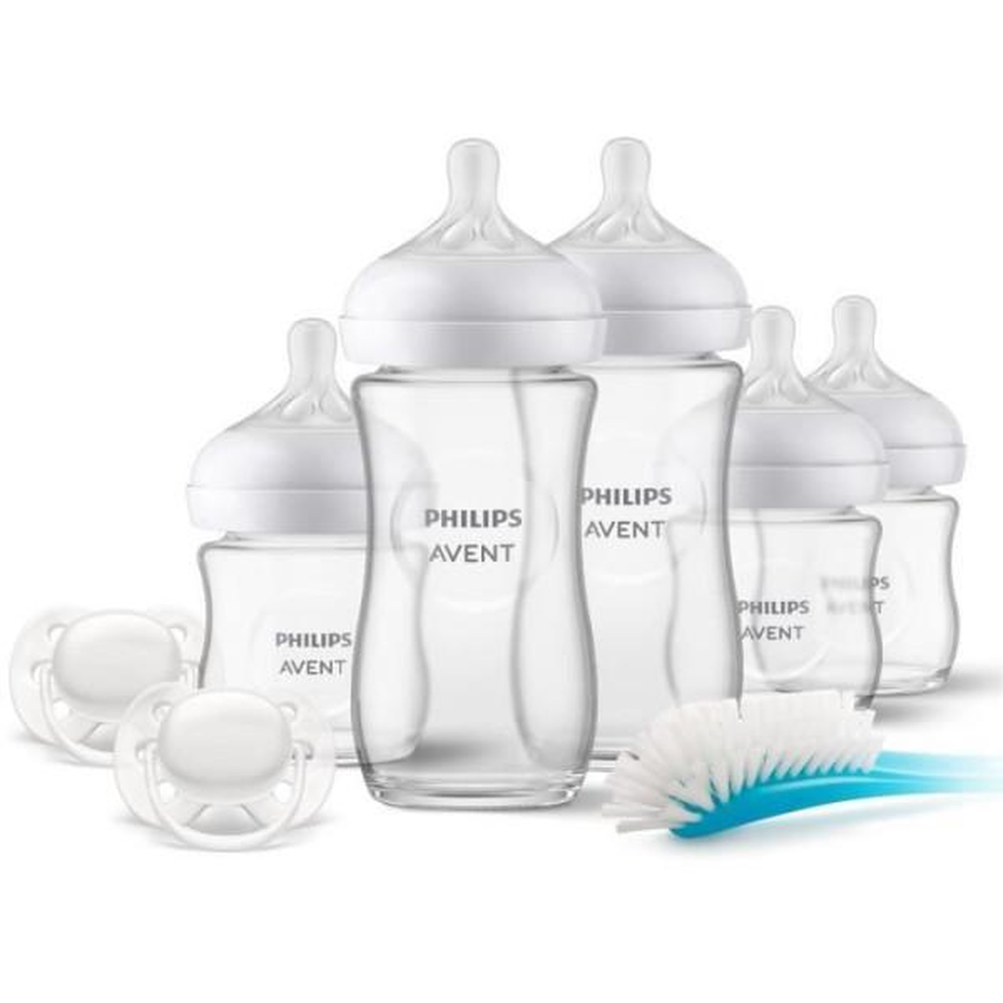 Voir la diapositive 2 : PHILIPS AVENT Coffret de naissance biberon verre natural - philips avent - kit nouveau-né - 240 ml - mixte