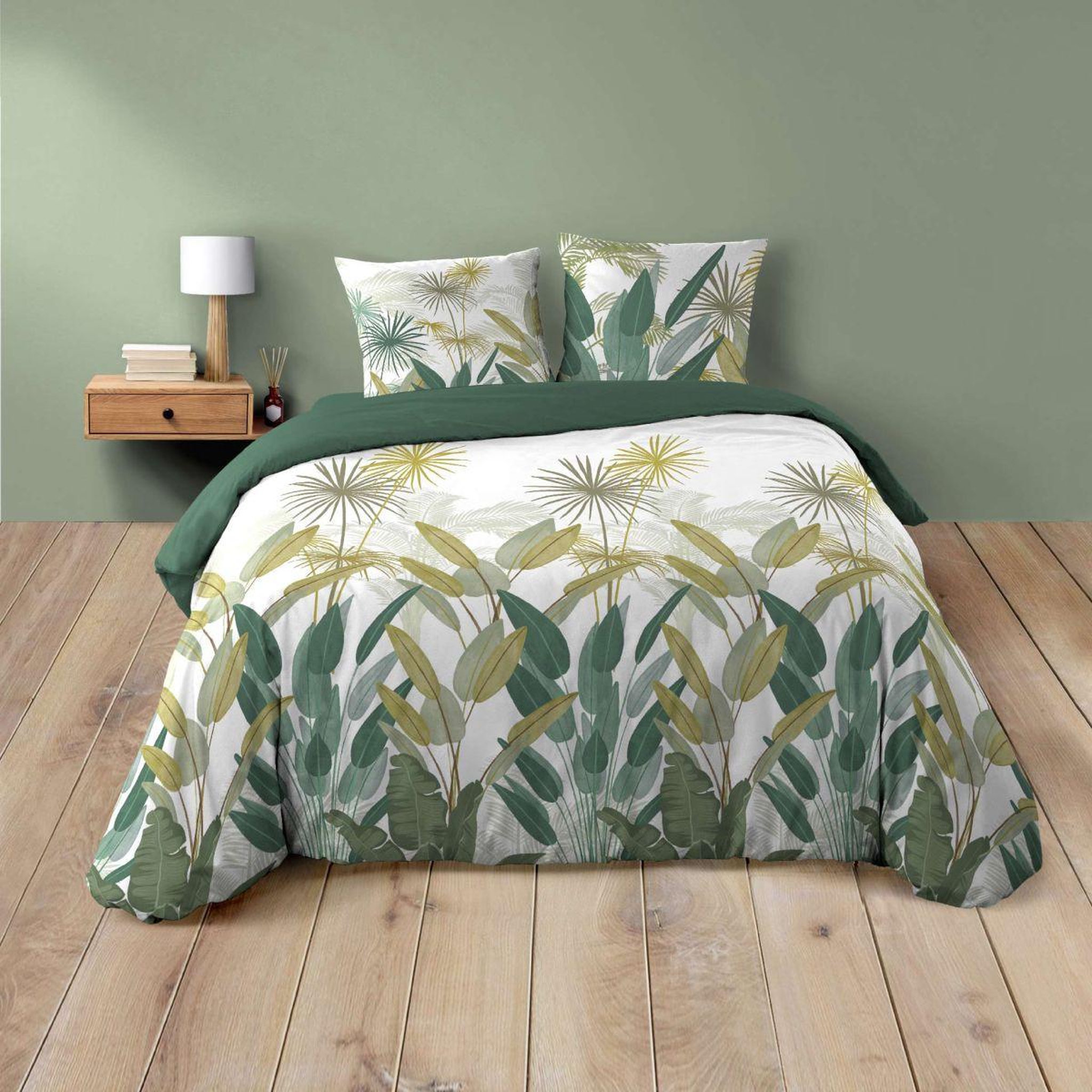 Douceur d'Intérieur Parure de lit 3 pièces  otika  240x220cm vert