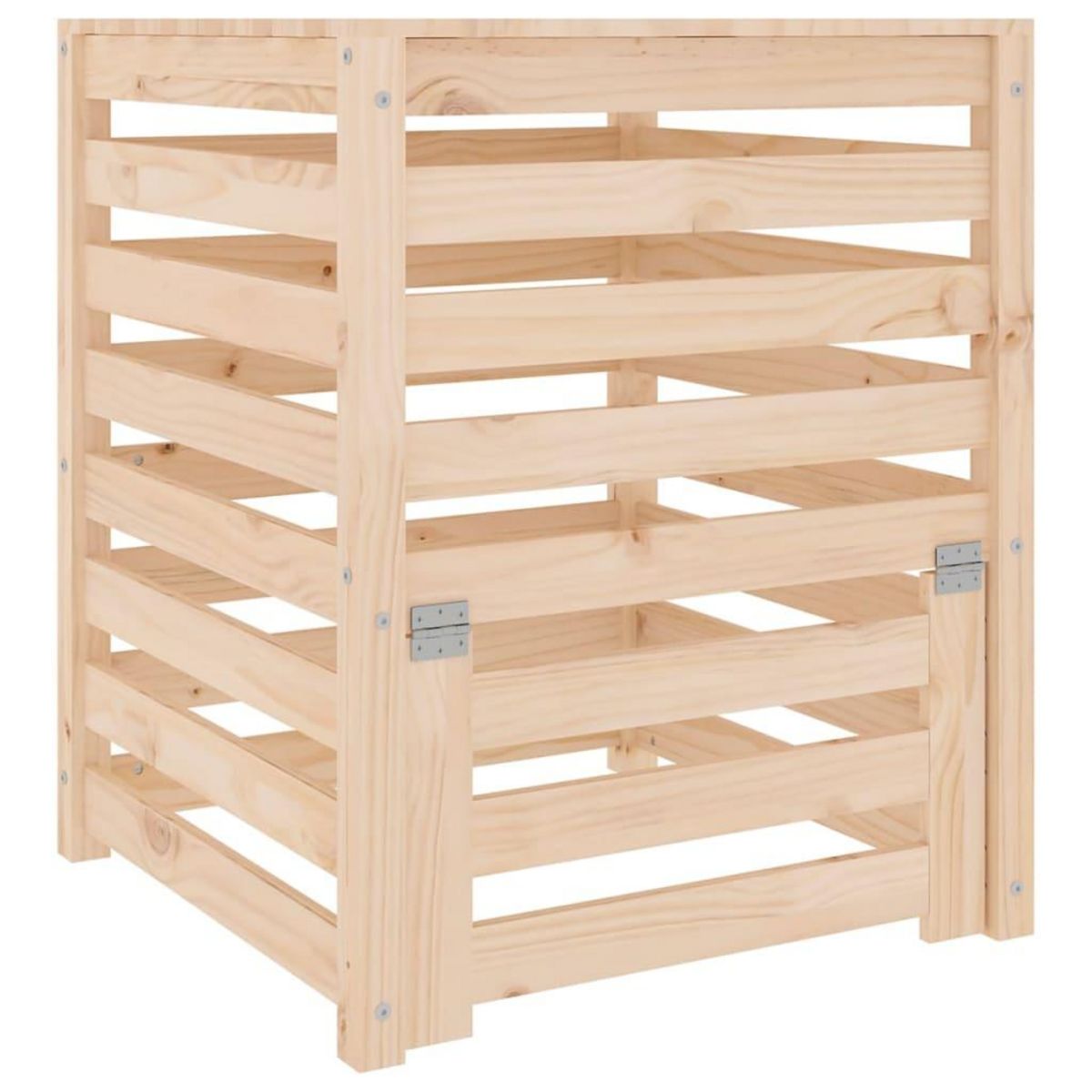 VIDAXL Composteur 63,5x63,5x77,5 cm Bois massif de pin