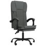 Voir la diapositive 2 : VIDAXL Fauteuil inclinable de bureau Gris fonce Tissu