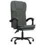 Voir la diapositive 2 : VIDAXL Fauteuil inclinable de bureau Gris fonce Tissu