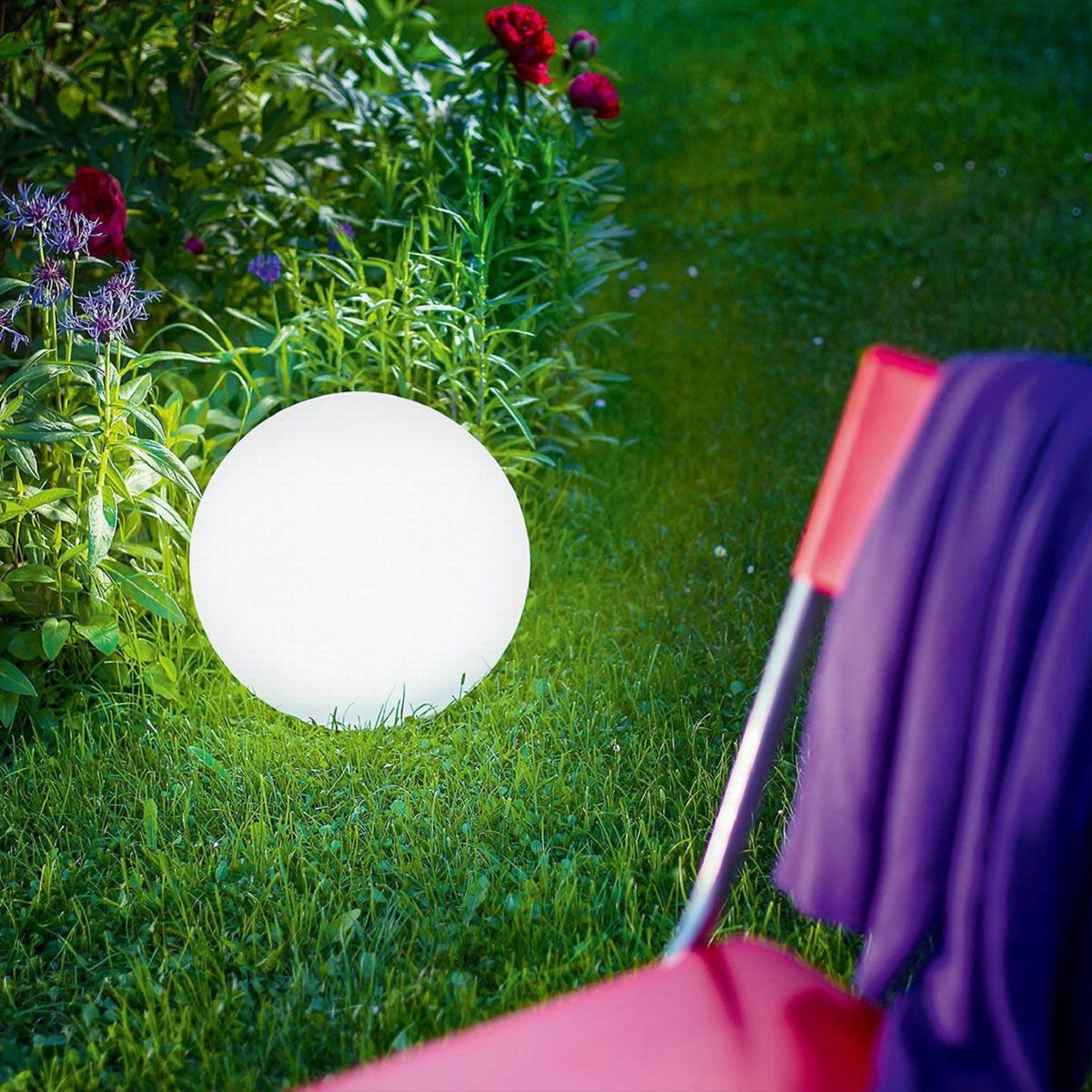 Lumisky Boule lumineuse solaire SOLSTY Blanc Polyéthylène ∅30cm