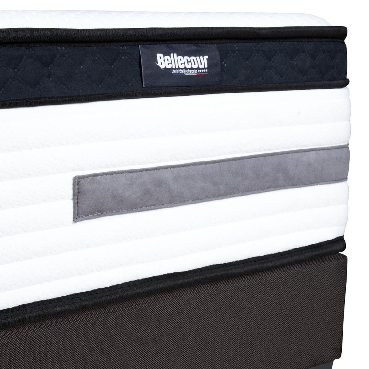 BELLECOUR BELLECOUR LITERIE | Pack Prêt à dormir BELLEVUE | Matelas Ressorts ensachés + Sommier + Accessoires