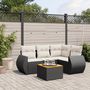 Voir la diapositive 1 : VIDAXL Salon de jardin 5 pcs avec coussins noir resine tressee