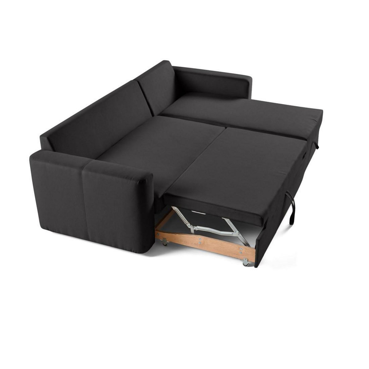 BEST MOBILIER Martha - canapé d'angle réversible 4 places - convertible avec coffre - en tissu