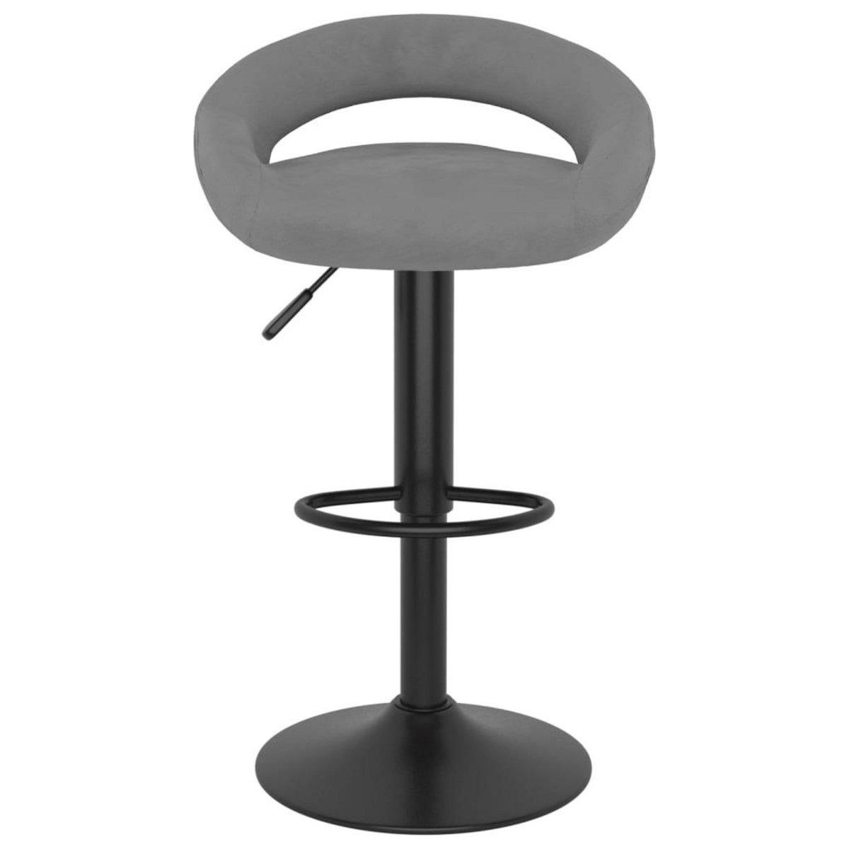 VIDAXL Tabourets de bar lot de 2 gris clair velours