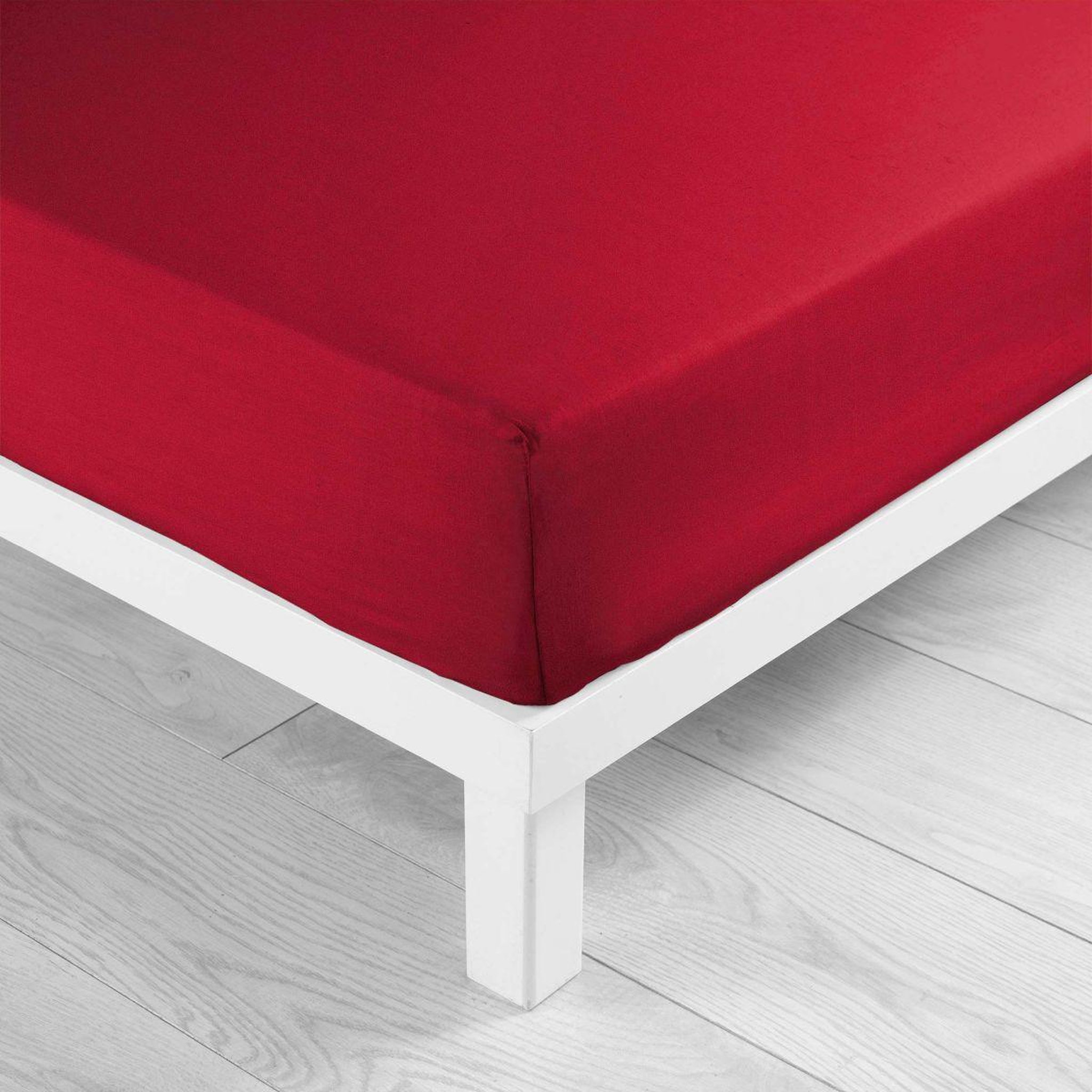 Voir la diapositive 2 : Douceur d'Intérieur Drap housse microfibre  oscar  90x190cm rouge