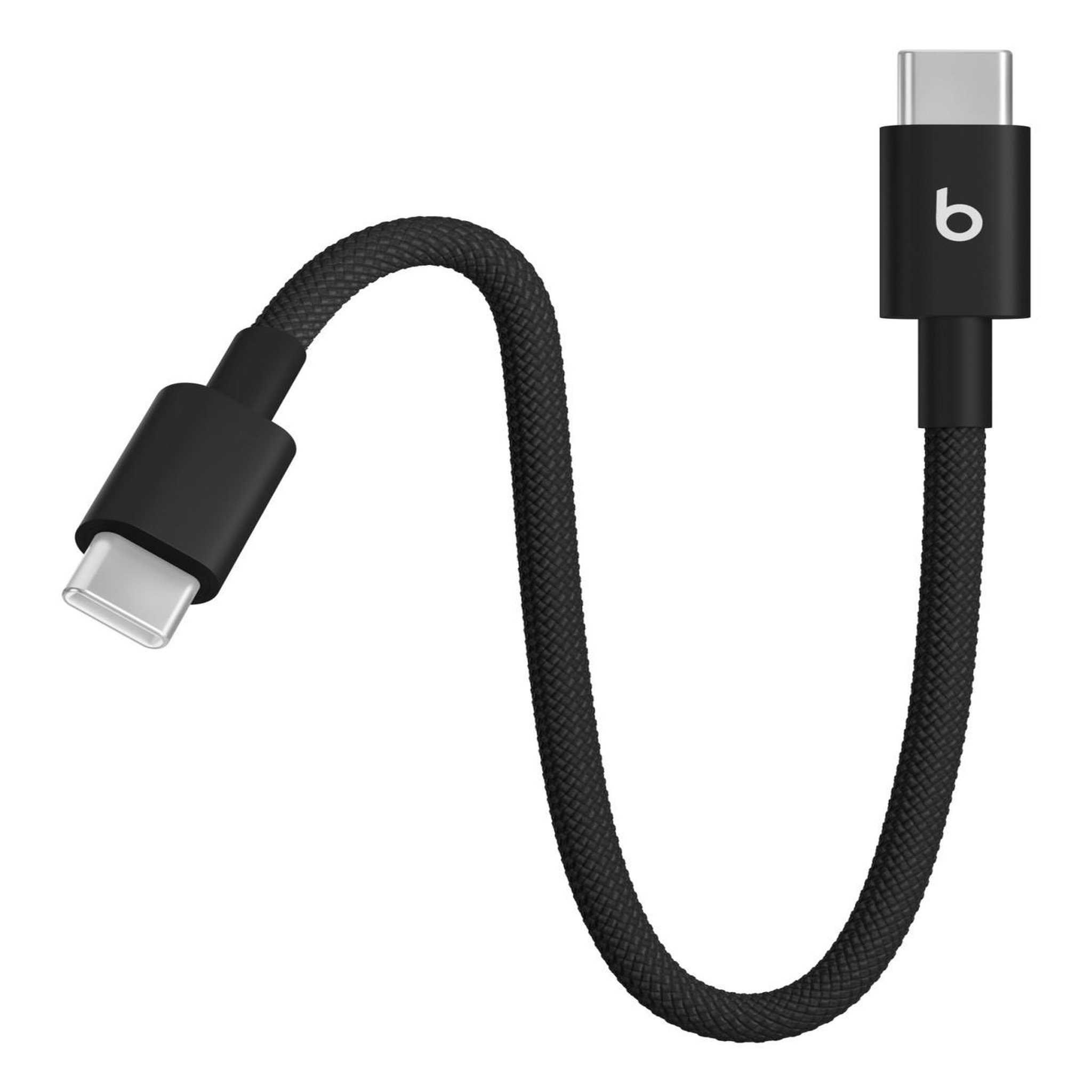Voir la diapositive 3 : BEATS Câble de charge tissé court USB-C vers USB-C 20 cm Noir