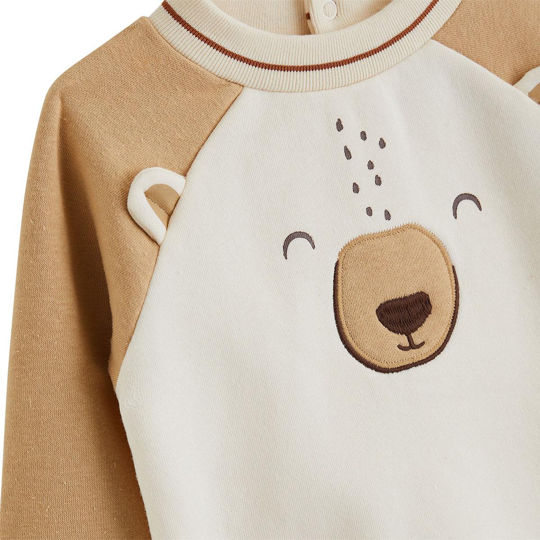 Voir la diapositive 2 : PETIT BEGUIN Ensemble bébé sweat et pantalon en molleton moka