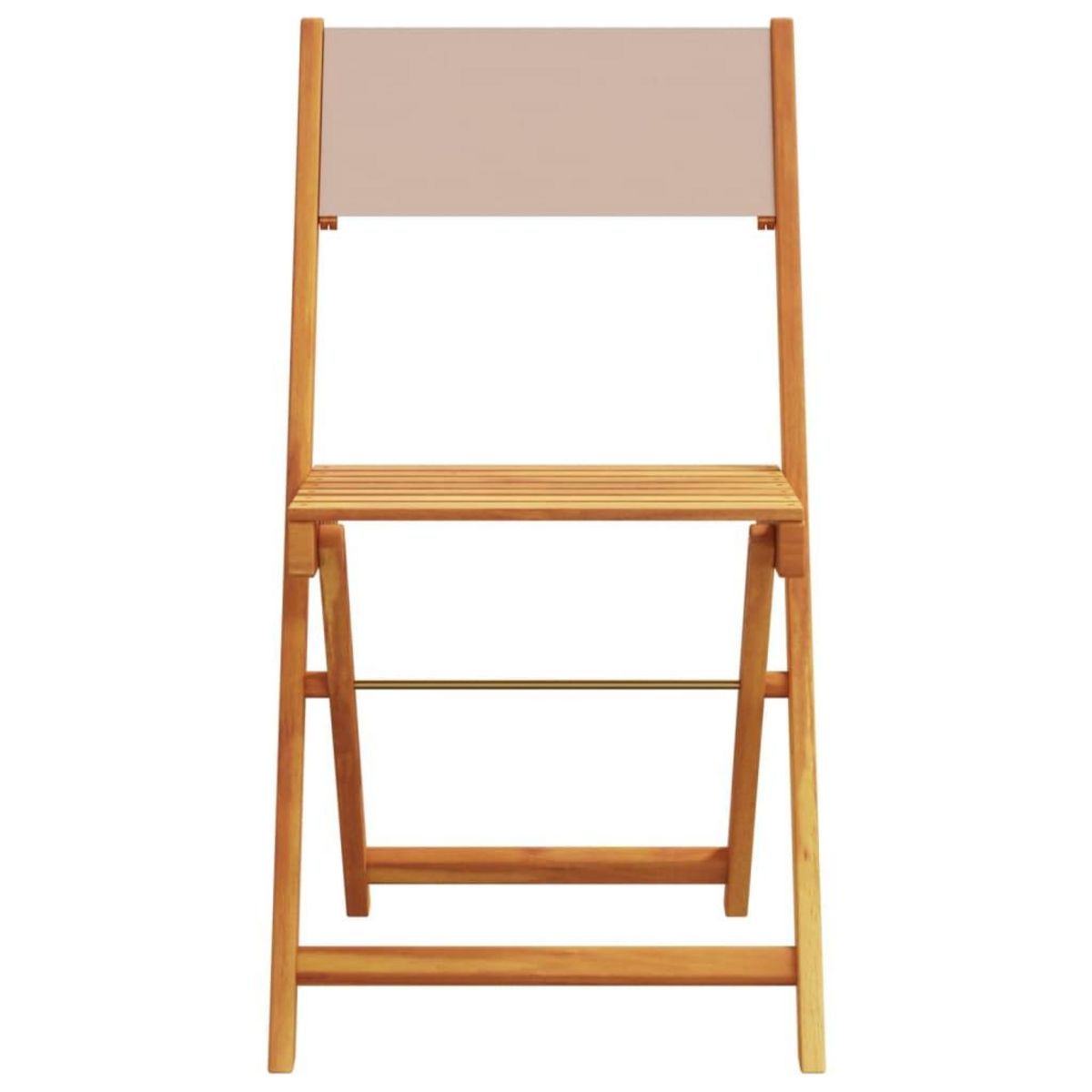 VIDAXL Ensemble de bistro 3 pcs taupe tissu et bois massif
