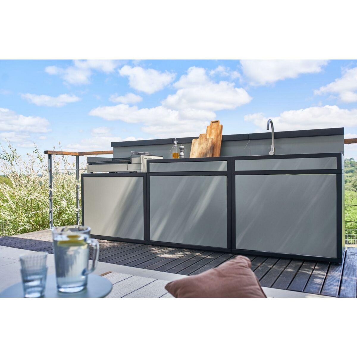 FORGE ADOUR Plancha électrique 3200w plaque fonte émaillée 58.5x40.5cm - PREMIUME60ANG