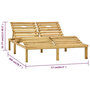 Voir la diapositive 6 : VIDAXL Chaise longue double Bois de pin impregne de vert