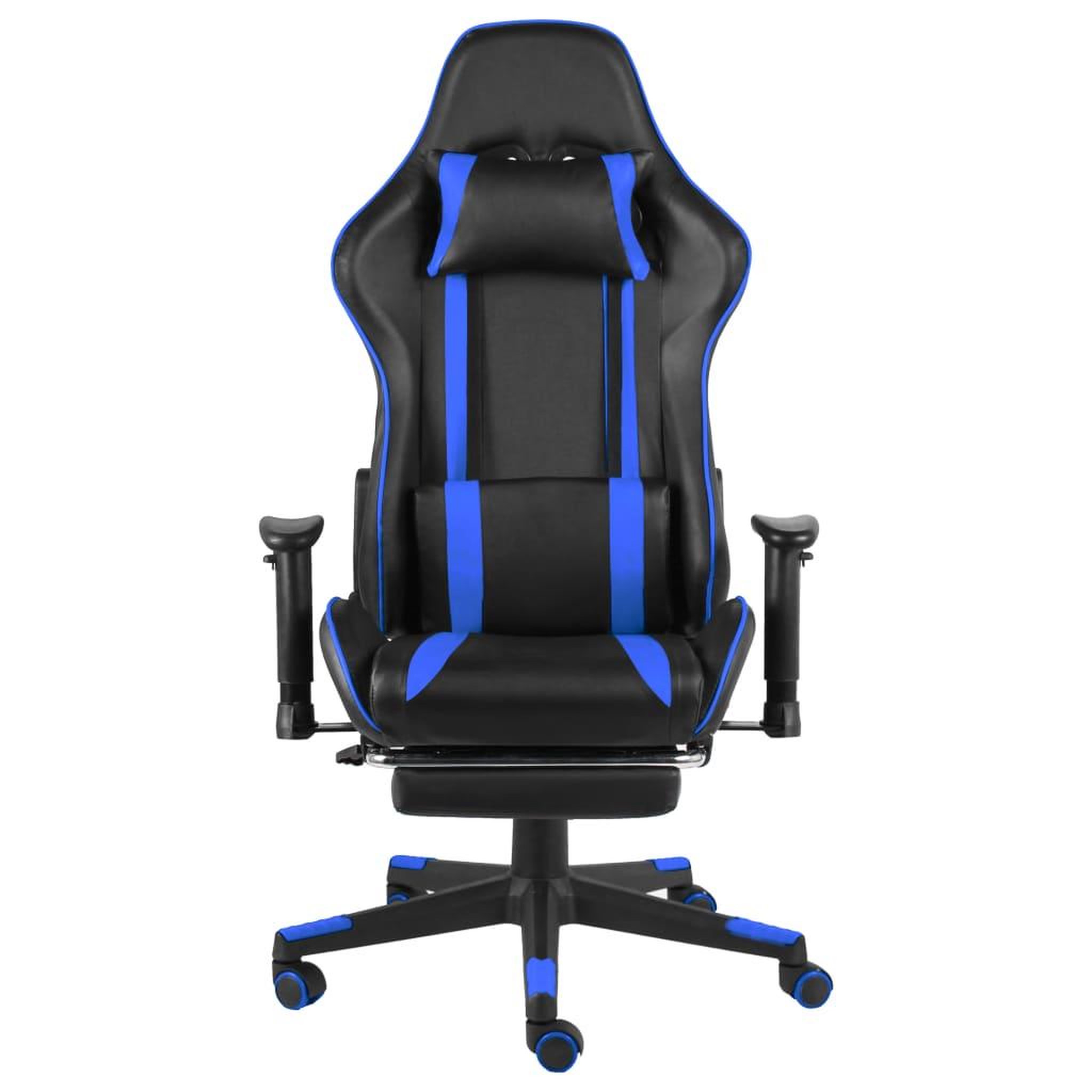 Voir la diapositive 2 : VIDAXL Chaise de jeu pivotante avec repose-pied Bleu PVC