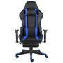 Voir la diapositive 2 : VIDAXL Chaise de jeu pivotante avec repose-pied Bleu PVC