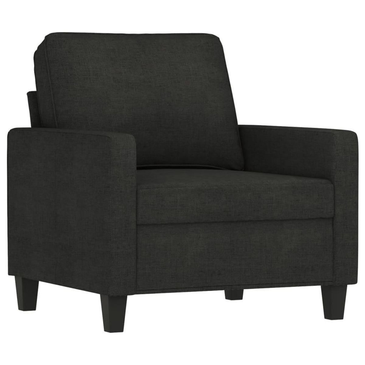 VIDAXL Fauteuil Noir 60 cm Tissu