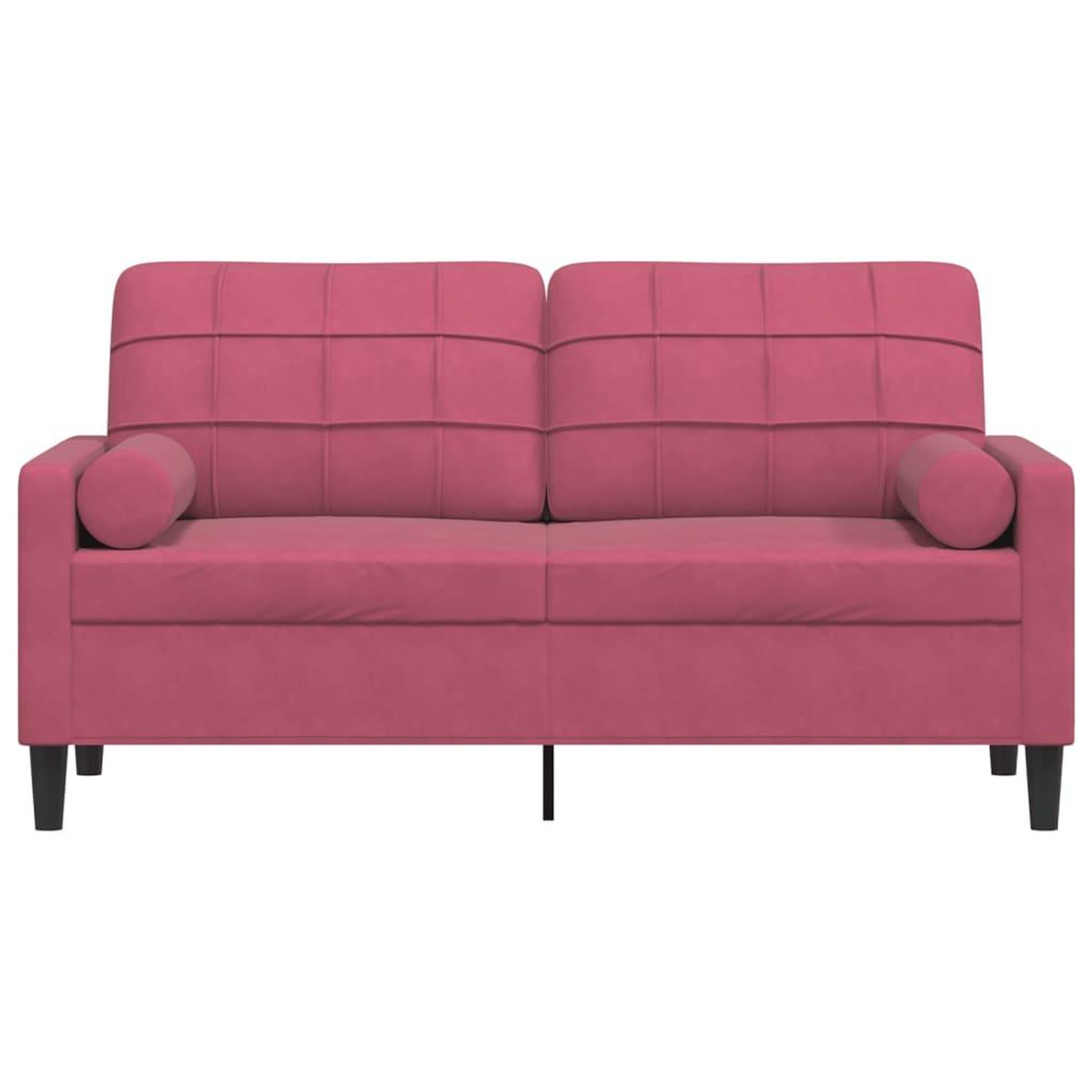 Voir la diapositive 3 : VIDAXL Canape 2 places avec oreillers bordeaux 140 cm velours