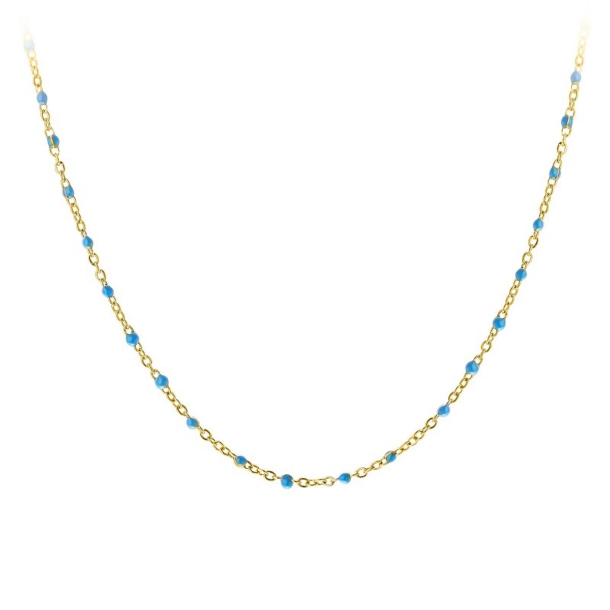  Collier perles bleues par SC Bohème