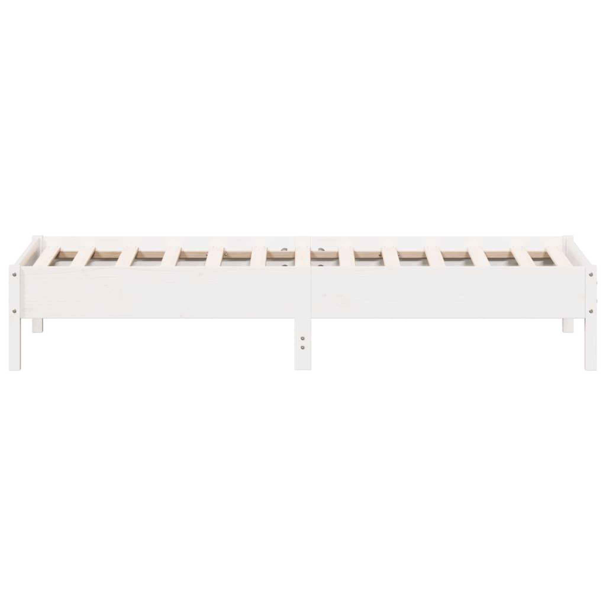 Voir la diapositive 5 : VIDAXL Cadre de lit sans matelas blanc 100x200 cm bois de pin massif