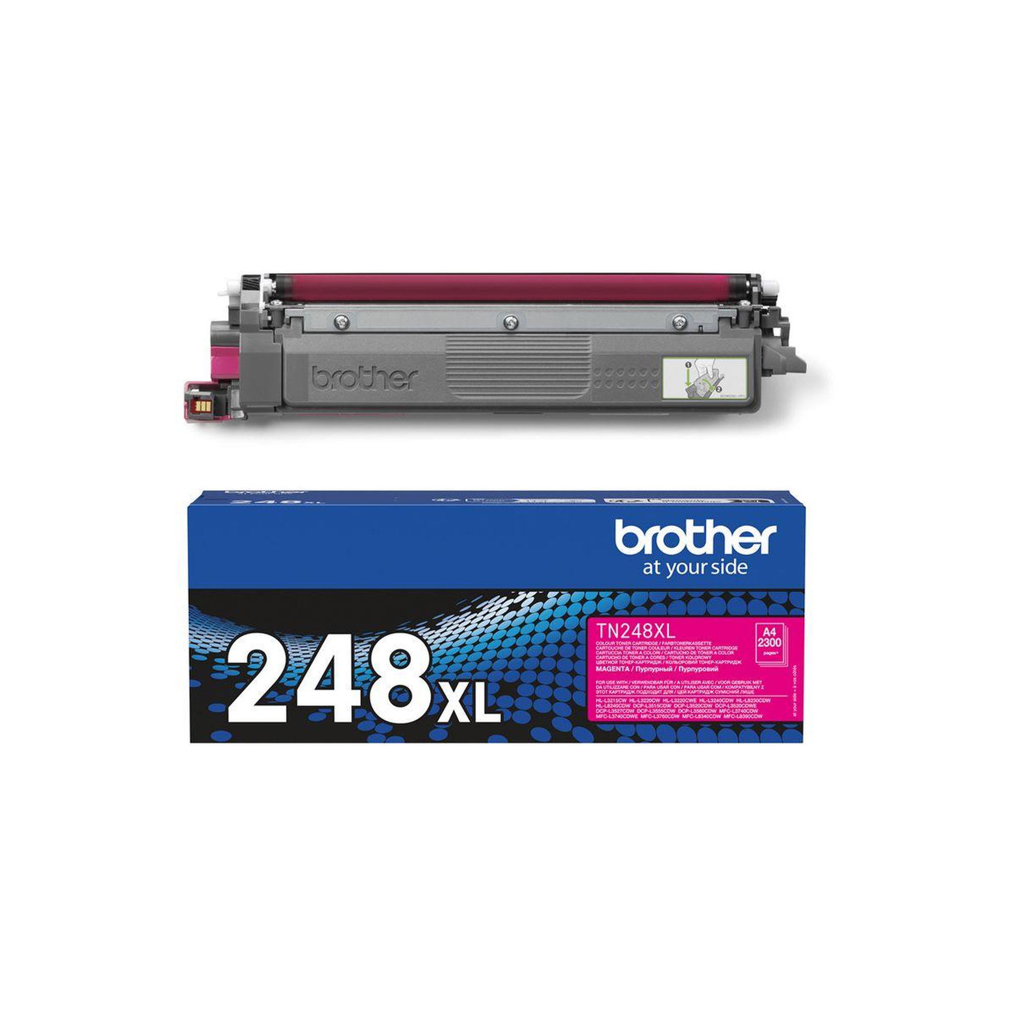Voir la diapositive 2 : Brother Toner tn248xlm magenta