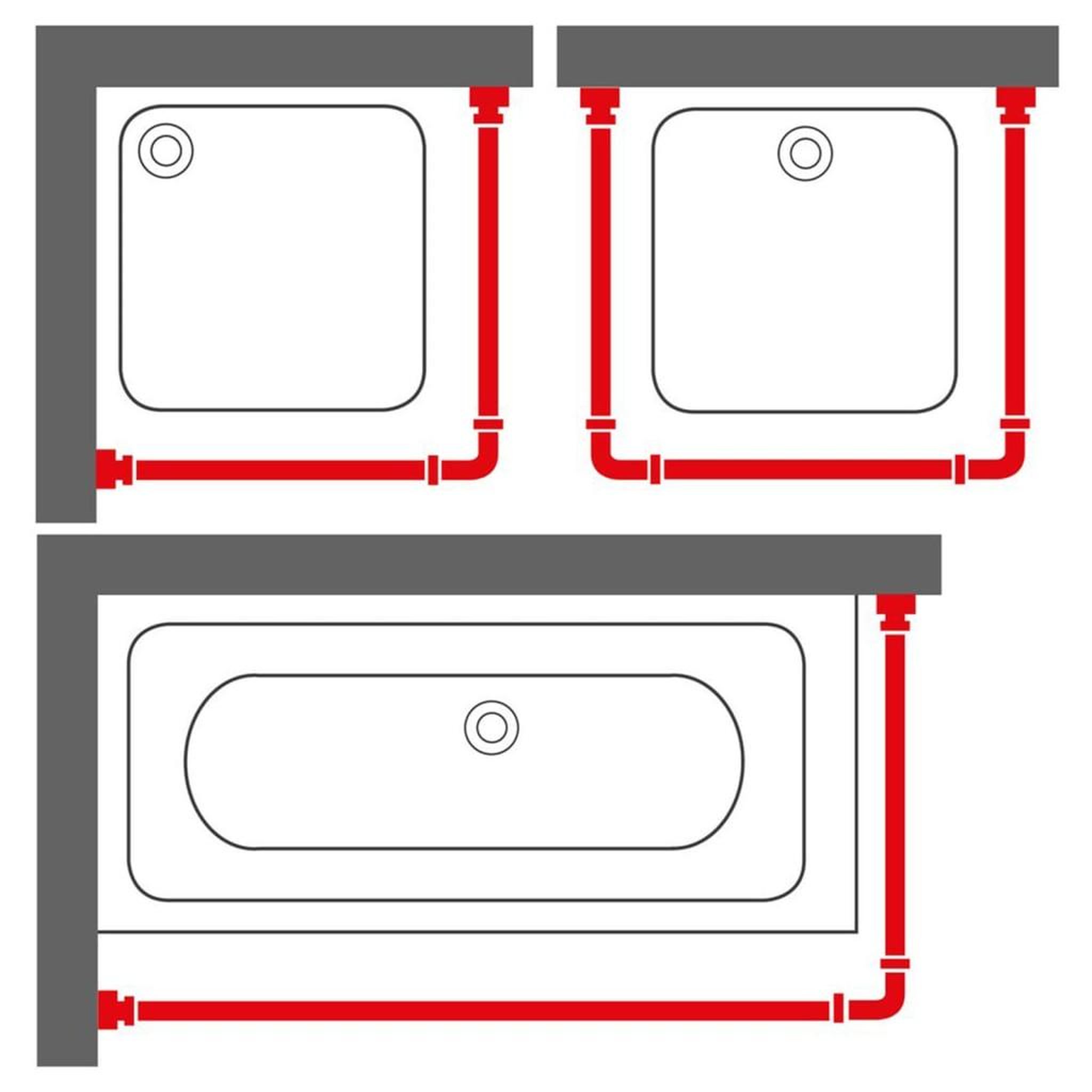 Voir la diapositive 5 : SEALSKIN Sealskin Ensemble de rail de rideau de douche Easy-Roll blanc