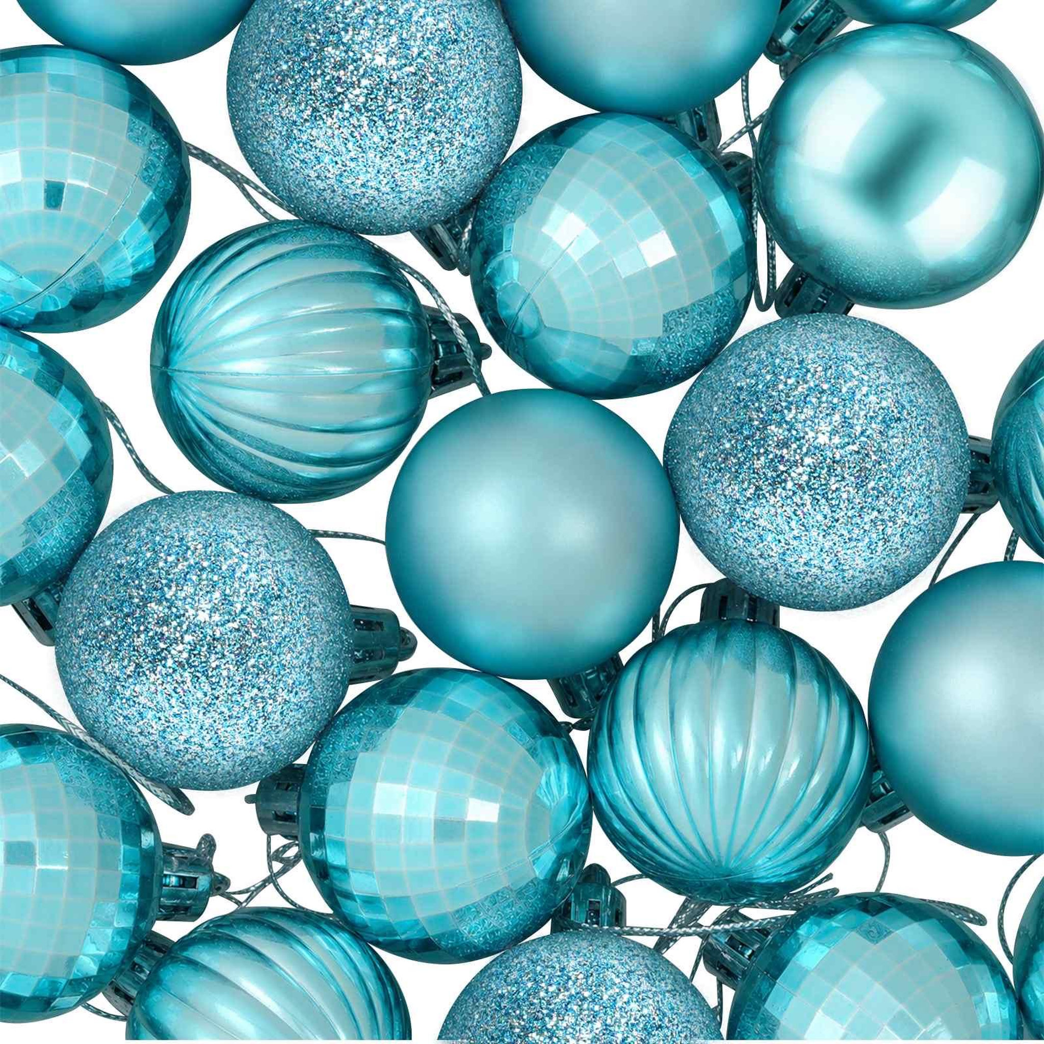 Voir la diapositive 6 : VIDAXL Ensemble de boules de Noël 100 pc Turquoise 4 cm Polystyrene