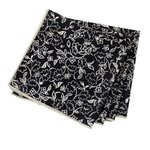 Paris Prix Lot de 4 Serviettes de Table  Linette  40x40 Noir & Écru