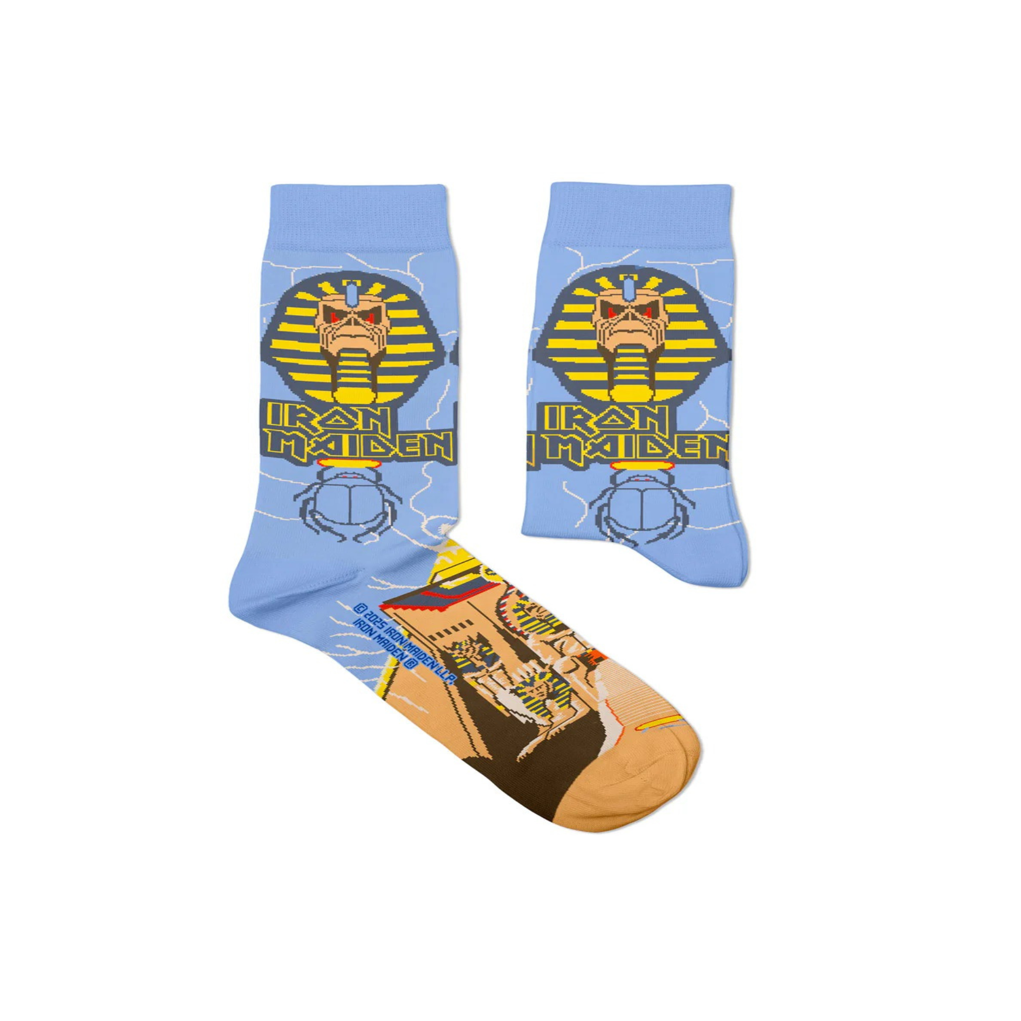 SOCK AFFAIRS Chaussettes iron maiden, powerslave. Coloris disponibles : Multicolore