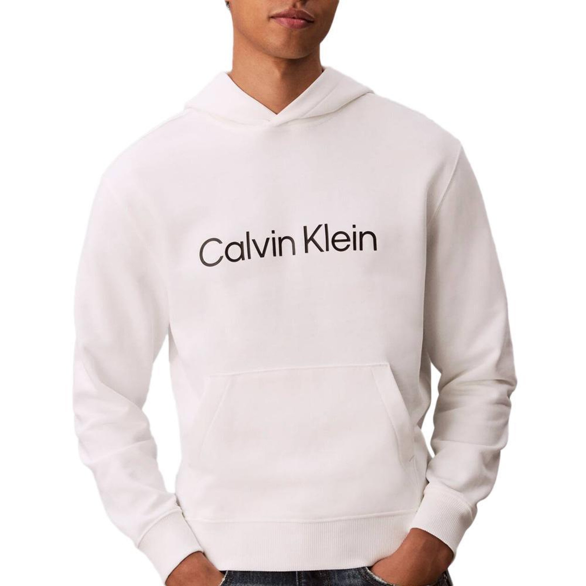 CALVIN KLEIN JEANS Sweat Blanc Homme Calvin Klein Jeans Standard LV14LD231G. Coloris disponibles : Blanc