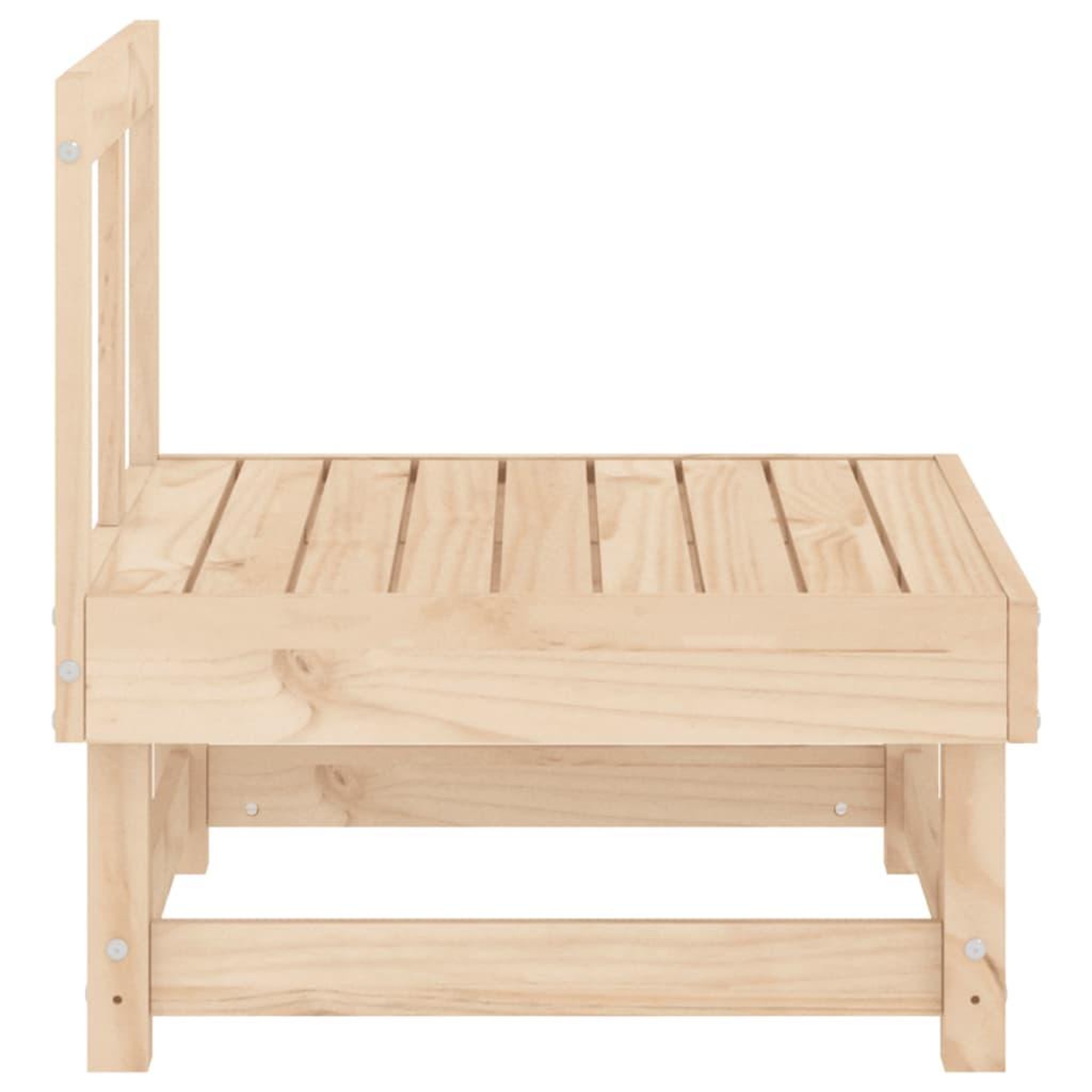 Voir la diapositive 4 : VIDAXL Canape central de jardin bois de pin massif