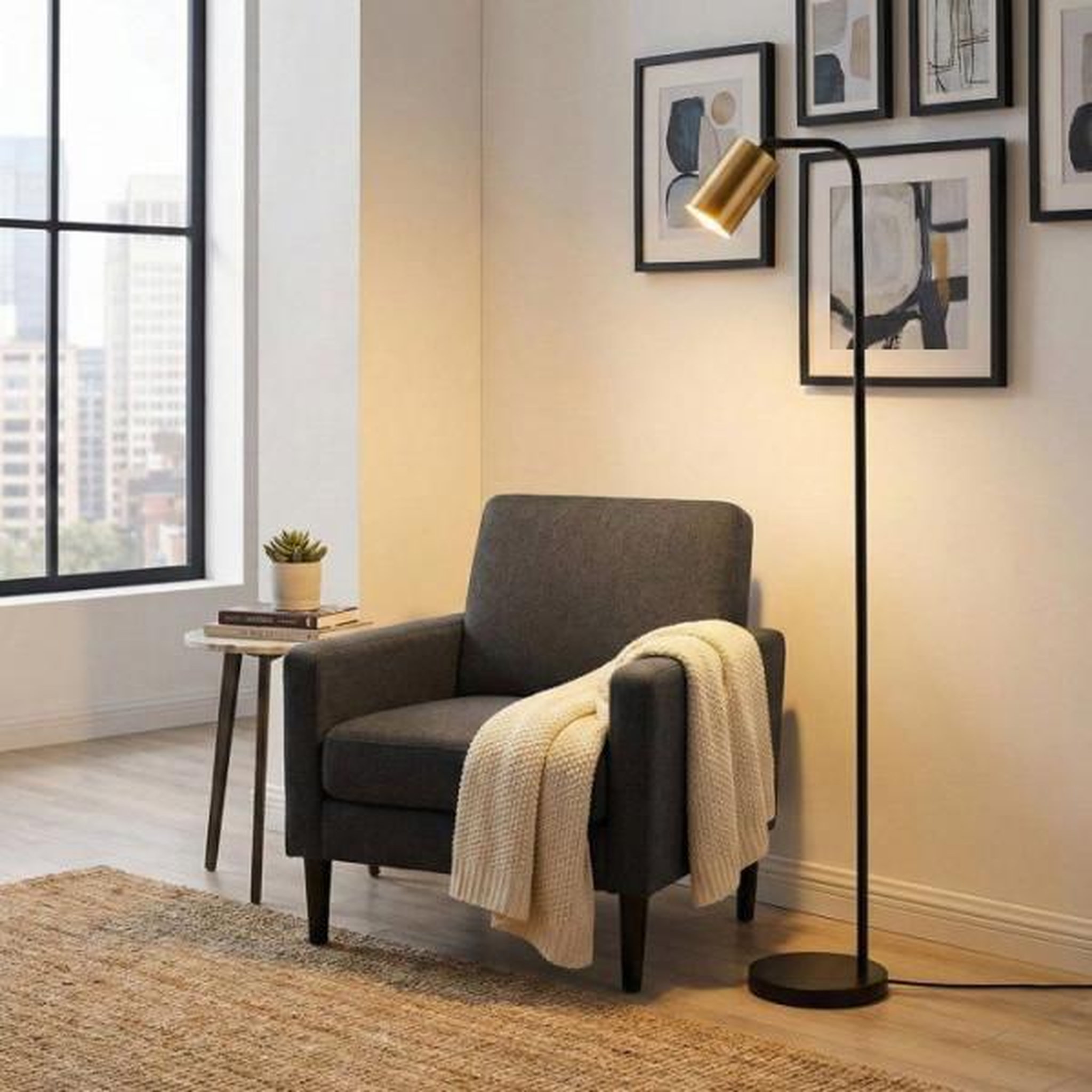 Voir la diapositive 5 : MRED Lampadaire D BY M.RED Black Vintage - Métal - Style industriel - Design rétro