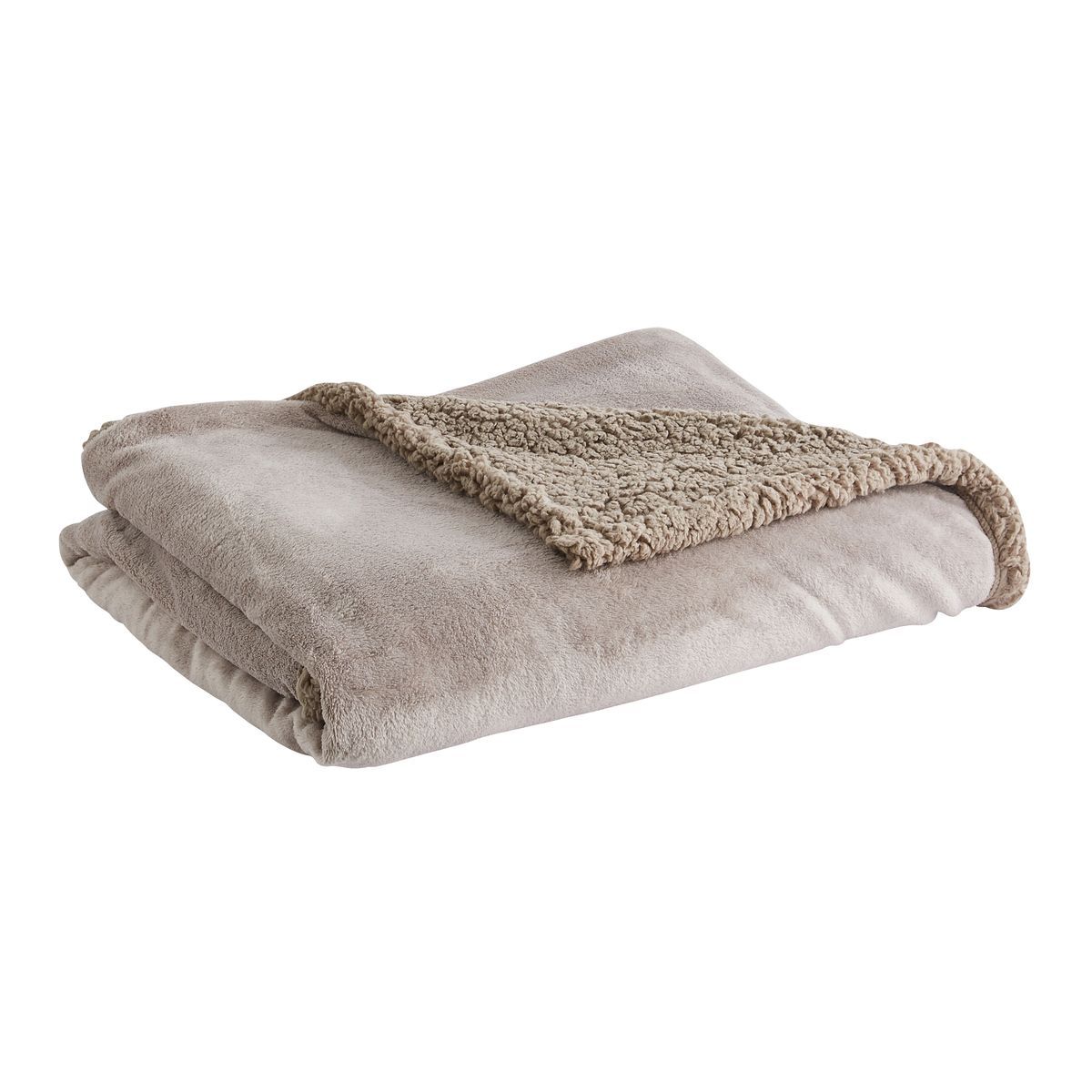 ACTUEL Plaid uni bi-matière en polyester 240g/m² SWEET DREAM