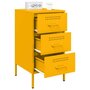 Voir la diapositive 4 : VIDAXL Tables de chevet 2 pcs jaune moutarde 36x39x68 cm acier