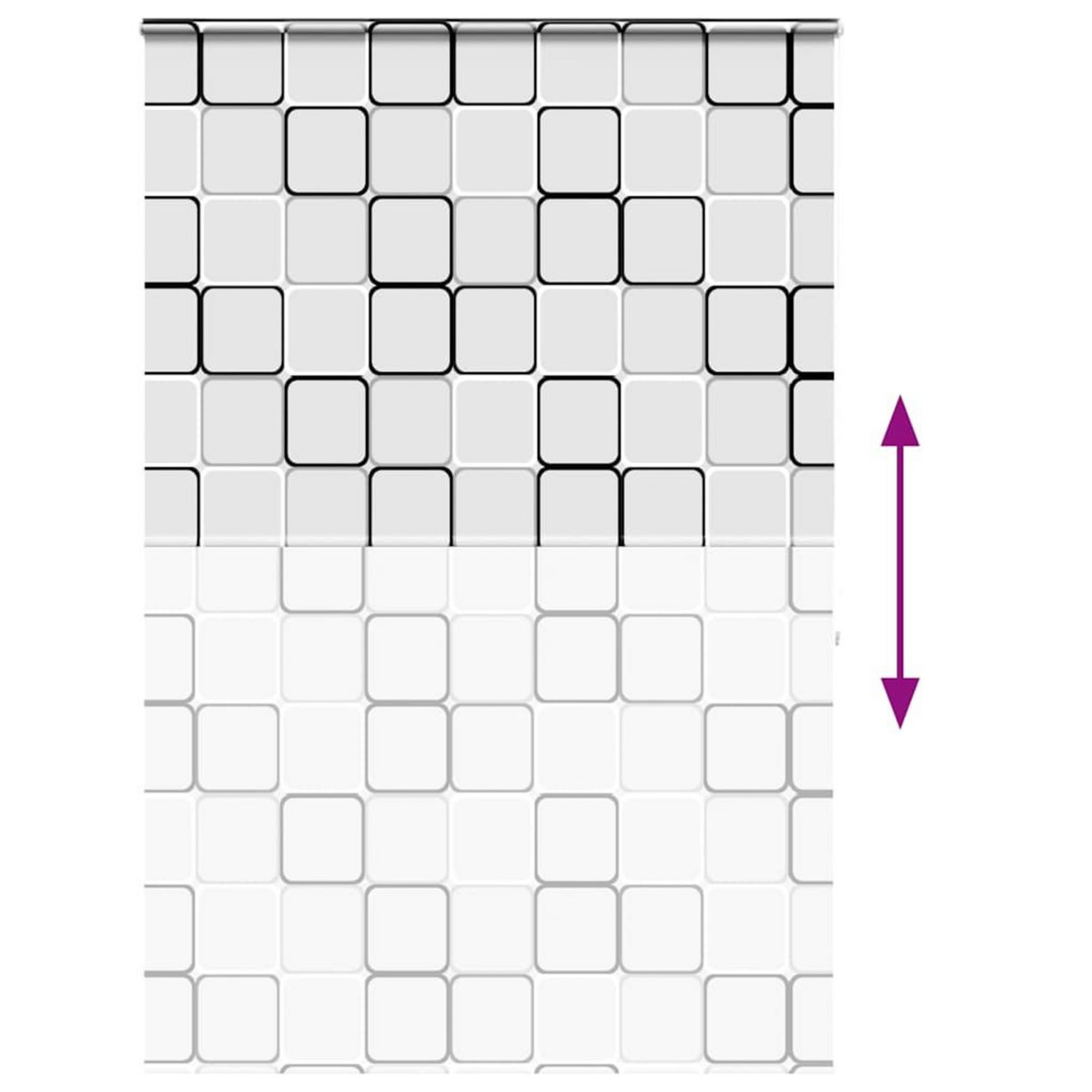 VIDAXL Store enrouleur de douche avec cassette largeur du tissu 146 cm