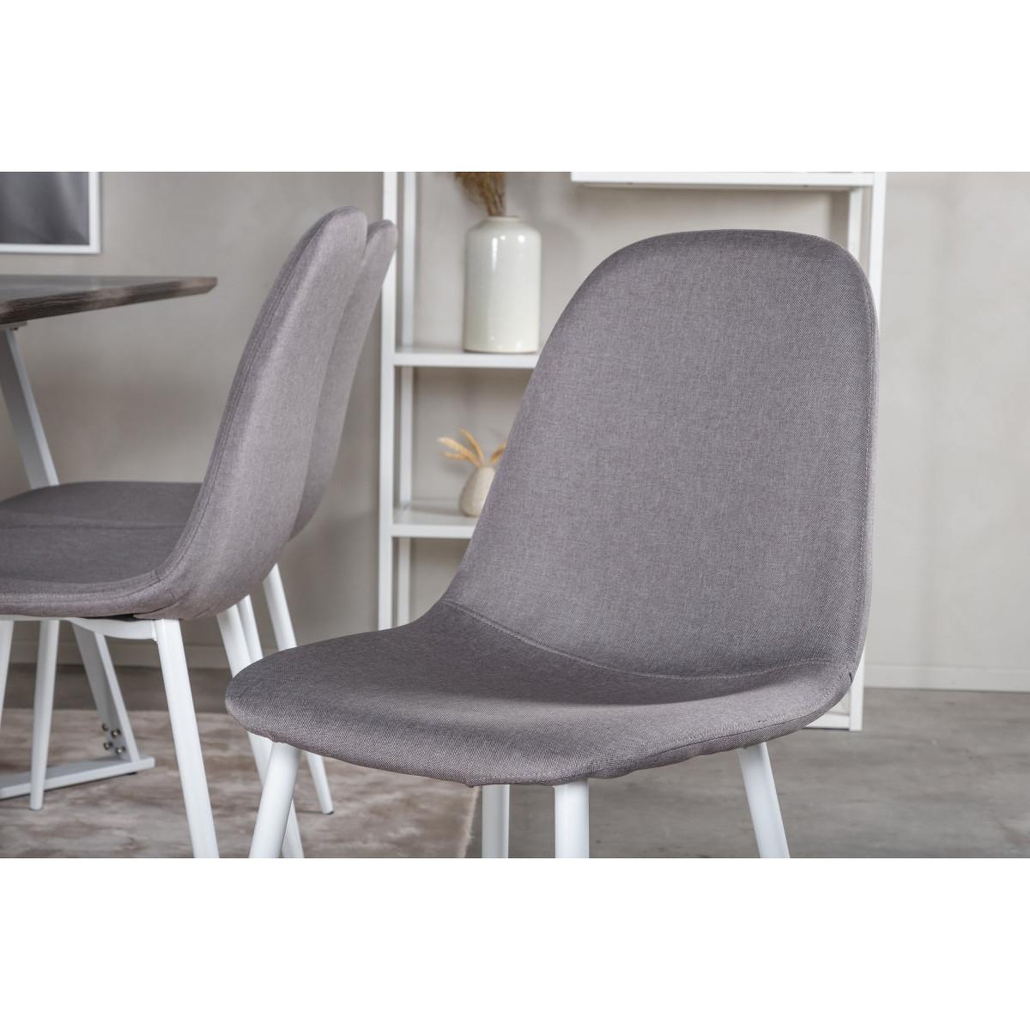 Voir la diapositive 6 : Paris Prix Ensemble table à manger & 6 chaises  marina & polar  180cm gris