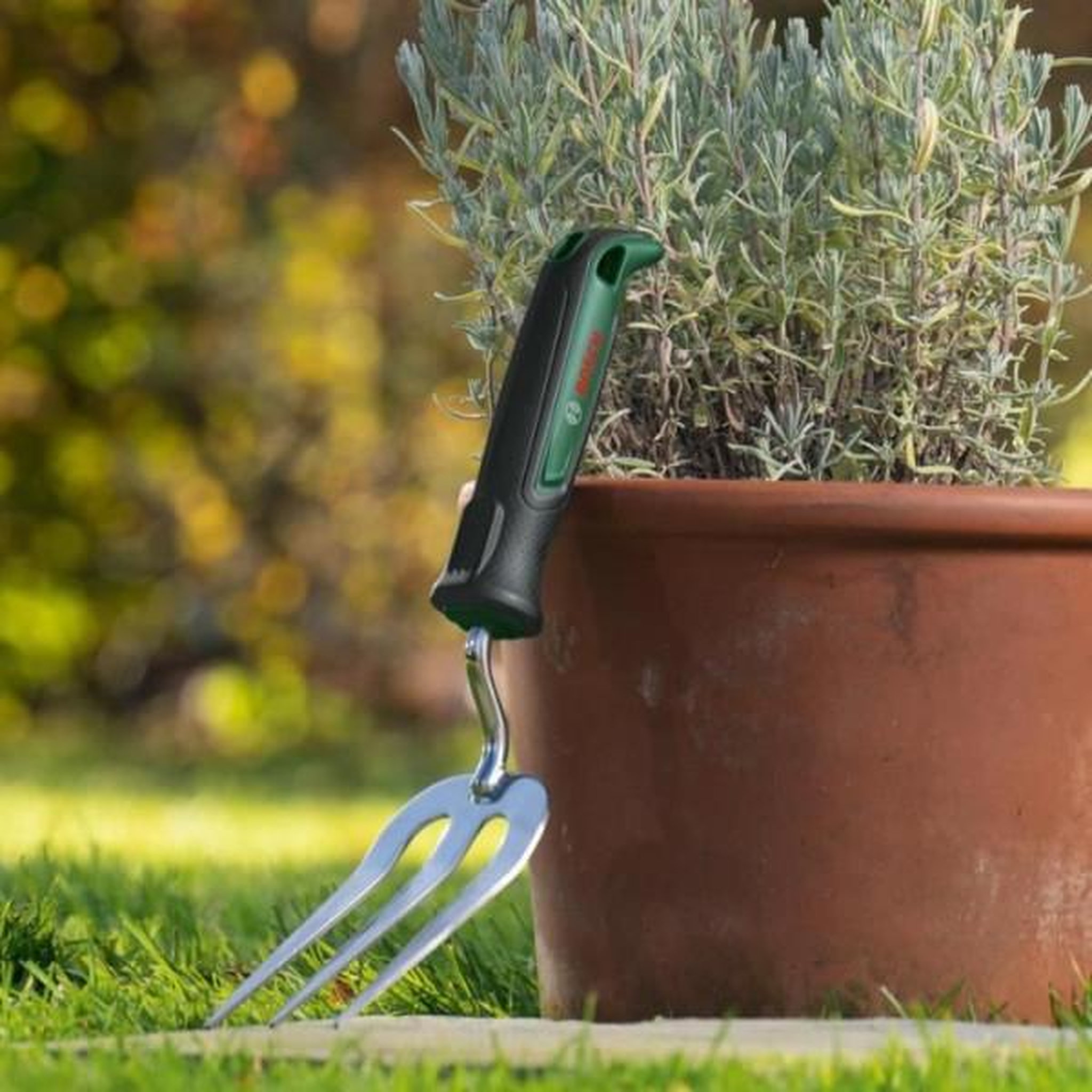 Voir la diapositive 2 : BOSCH Fourche a main Bosch - acier inoxydable