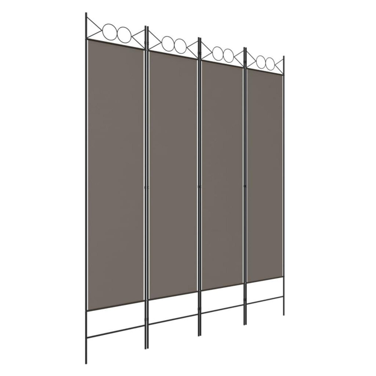 VIDAXL Cloison de separation 4 panneaux Anthracite 160x200 cm Tissu