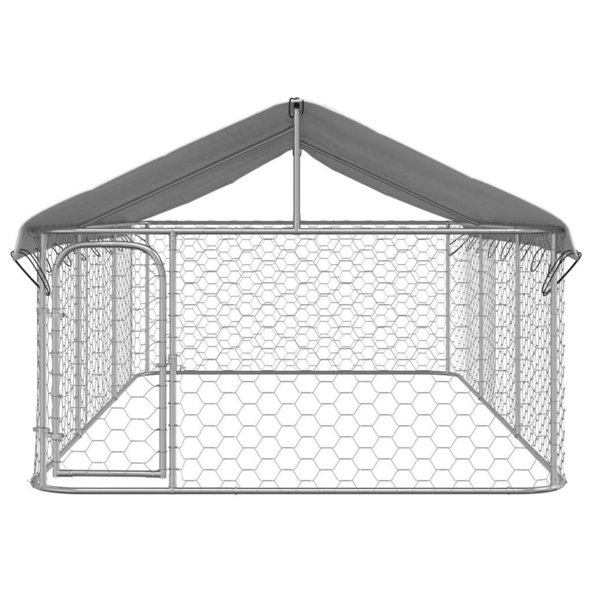 VIDAXL Chenil exterieur avec toit 400x200x150 cm
