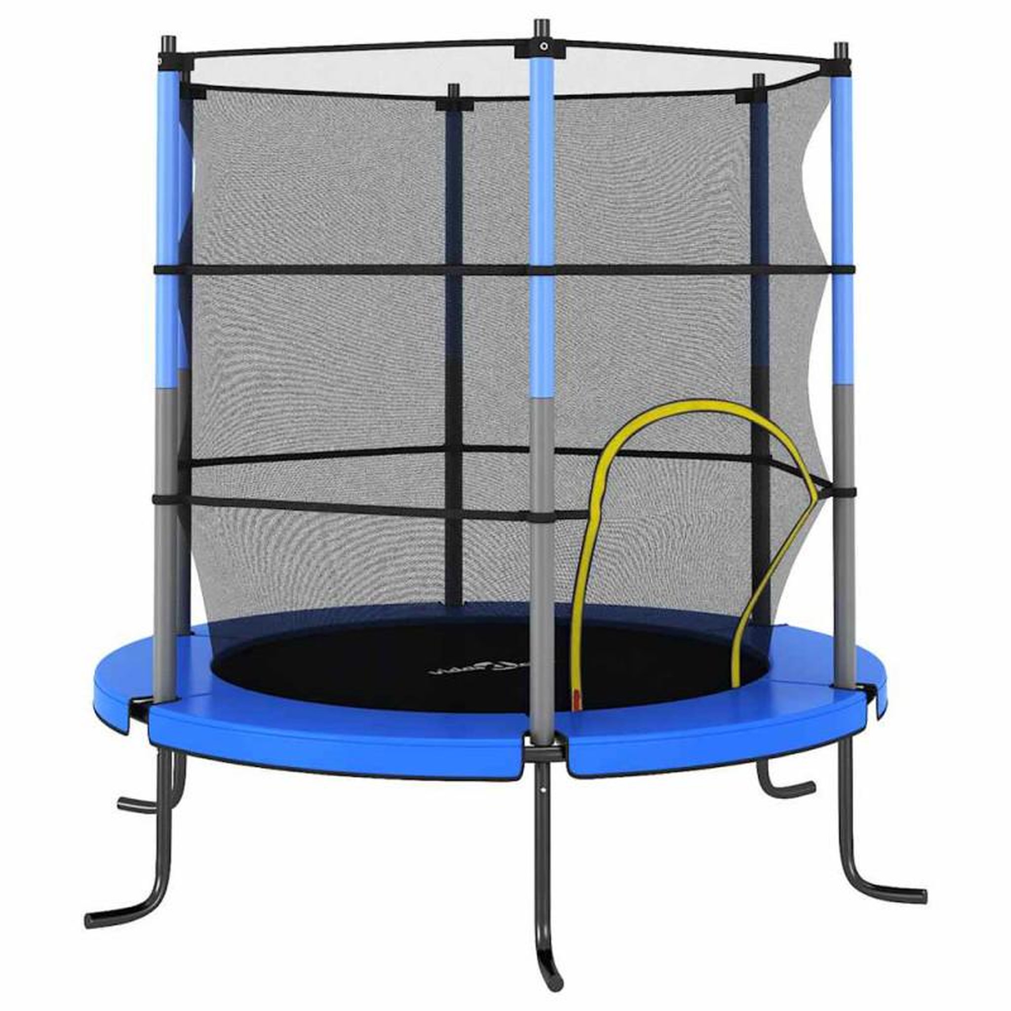 Voir la diapositive 1 : VIDAXL Trampoline avec filet de sécurité Rond 140x160 cm Bleu