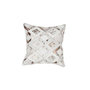 Voir la diapositive 2 : Paris Prix Coussin en Cuir  Spark  45x45cm Ivoire & Chrome