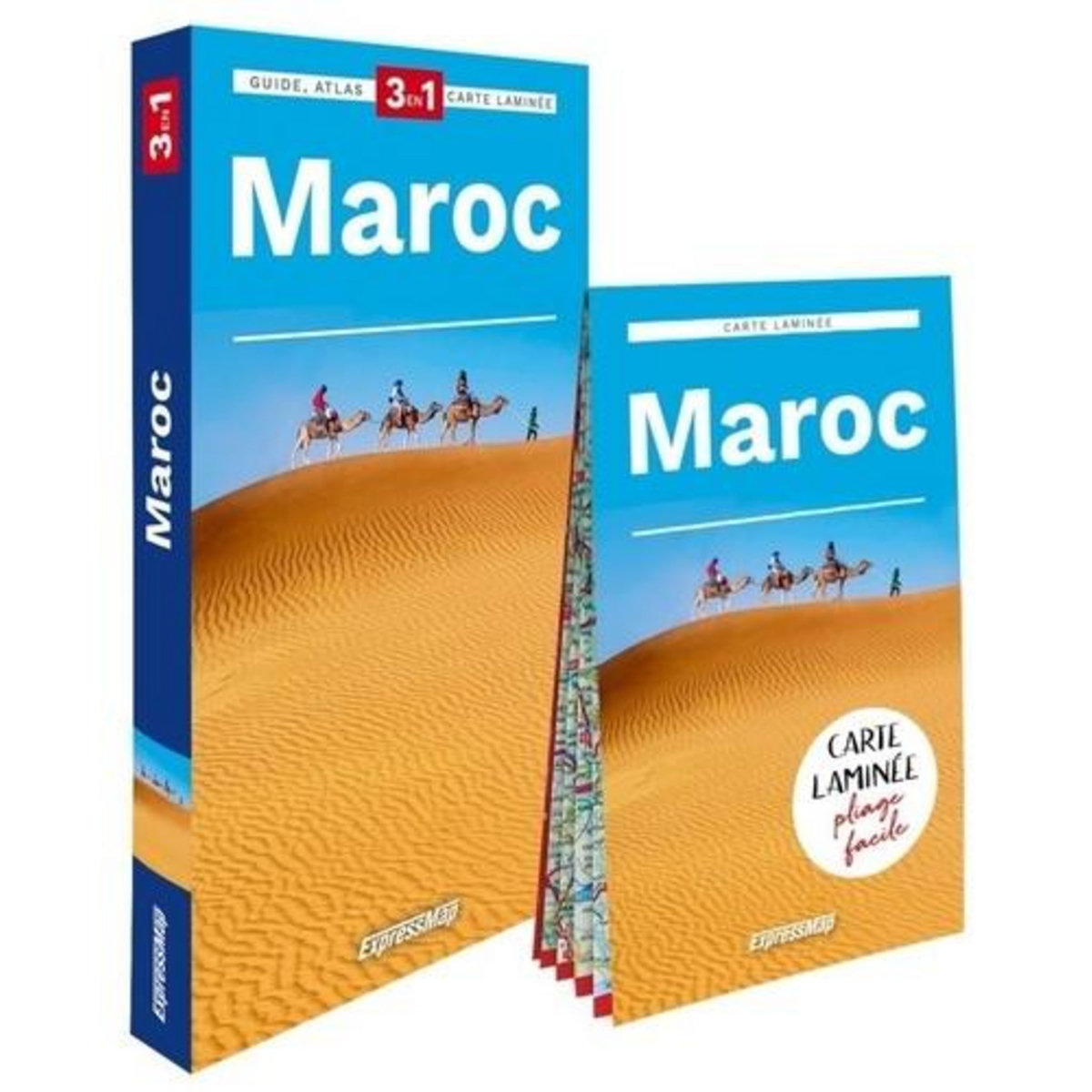 MAROC. GUIDE + ATLAS + CARTE LAMINEE. 1/1 500 000, Hanaf Grazyna