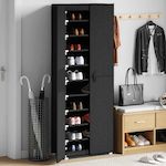 VIDAXL Armoire a chaussures Noir 60x30x166 cm Tissu