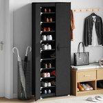 VIDAXL Armoire a chaussures Noir 60x30x166 cm Tissu