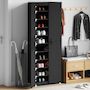 Voir la diapositive 1 : VIDAXL Armoire a chaussures Noir 60x30x166 cm Tissu