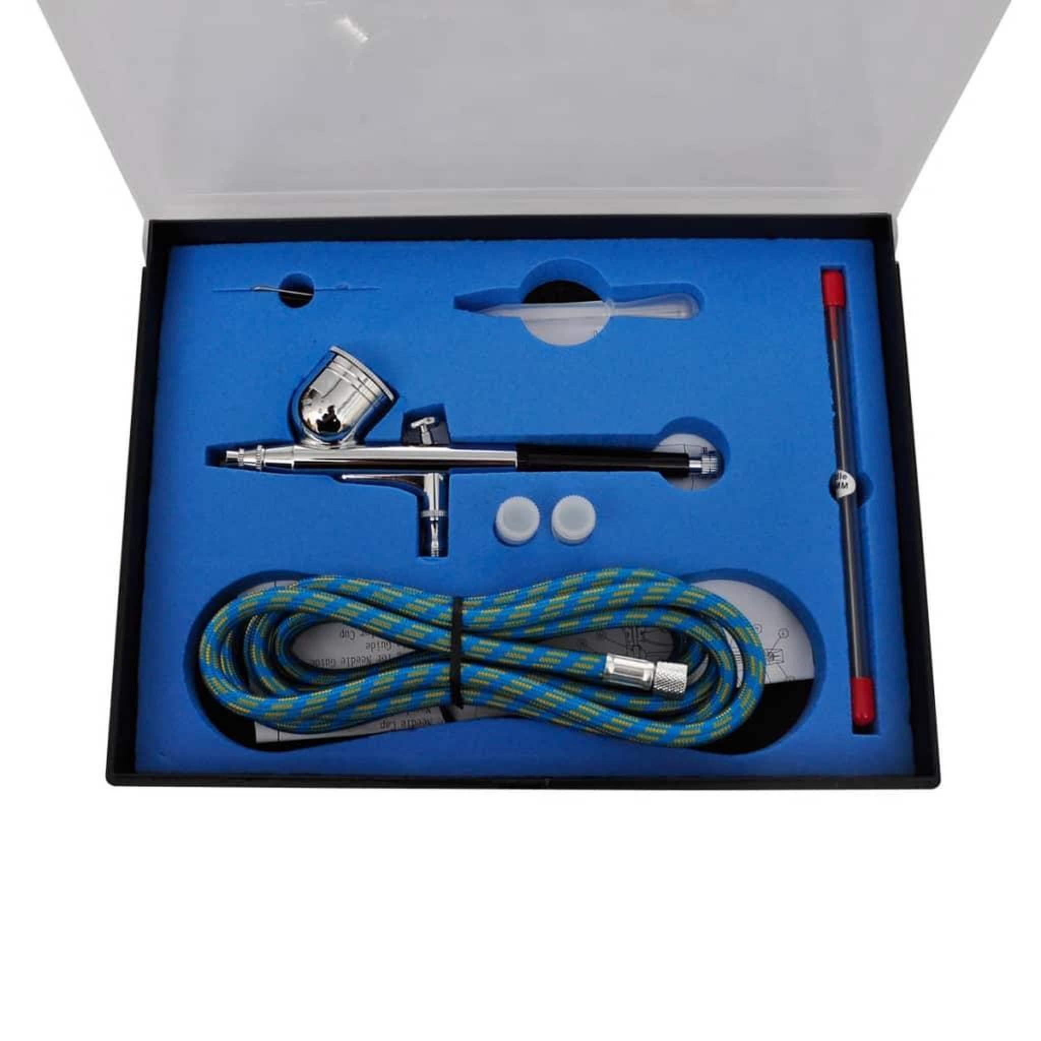 Voir la diapositive 4 : VIDAXL Kit de compresseur d'aerographe avec 3 pistolets