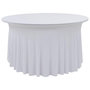 Voir la diapositive 1 : VIDAXL Nappes elastiques de table avec jupon 2 pcs 120x74 cm Blanc
