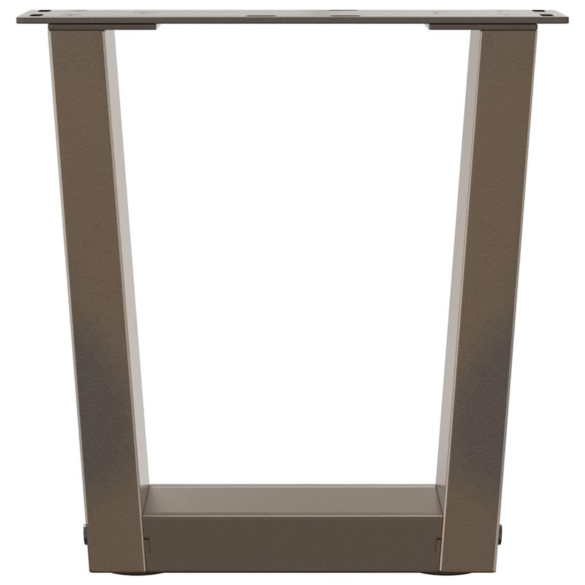 Voir la diapositive 5 : VIDAXL Pieds de table a manger forme V 2 pcs acier naturel acier