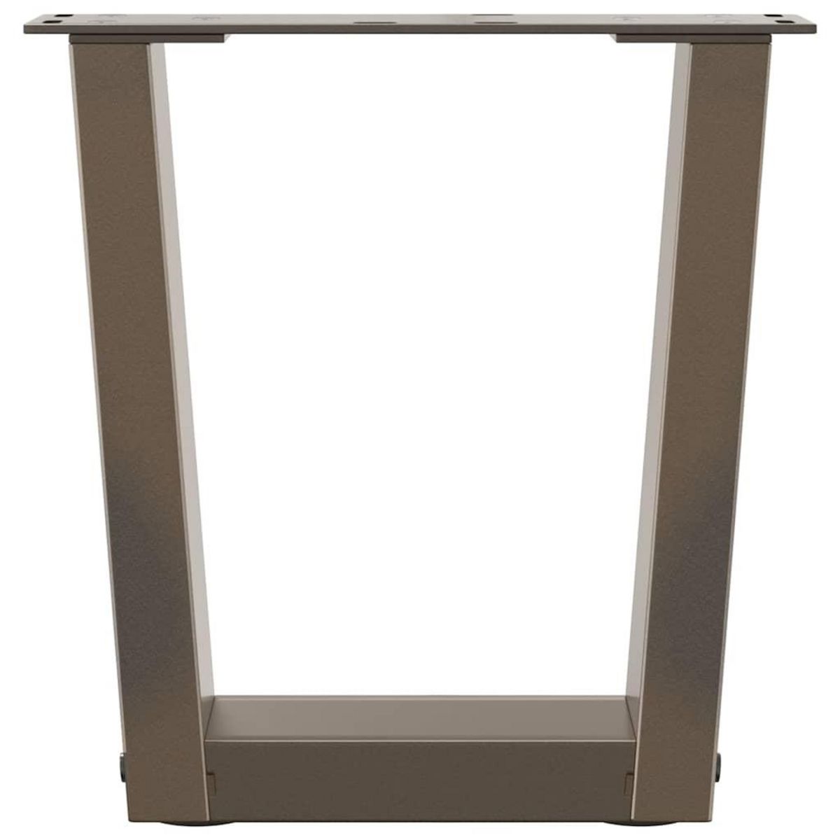 VIDAXL Pieds de table a manger forme V 2 pcs acier naturel acier